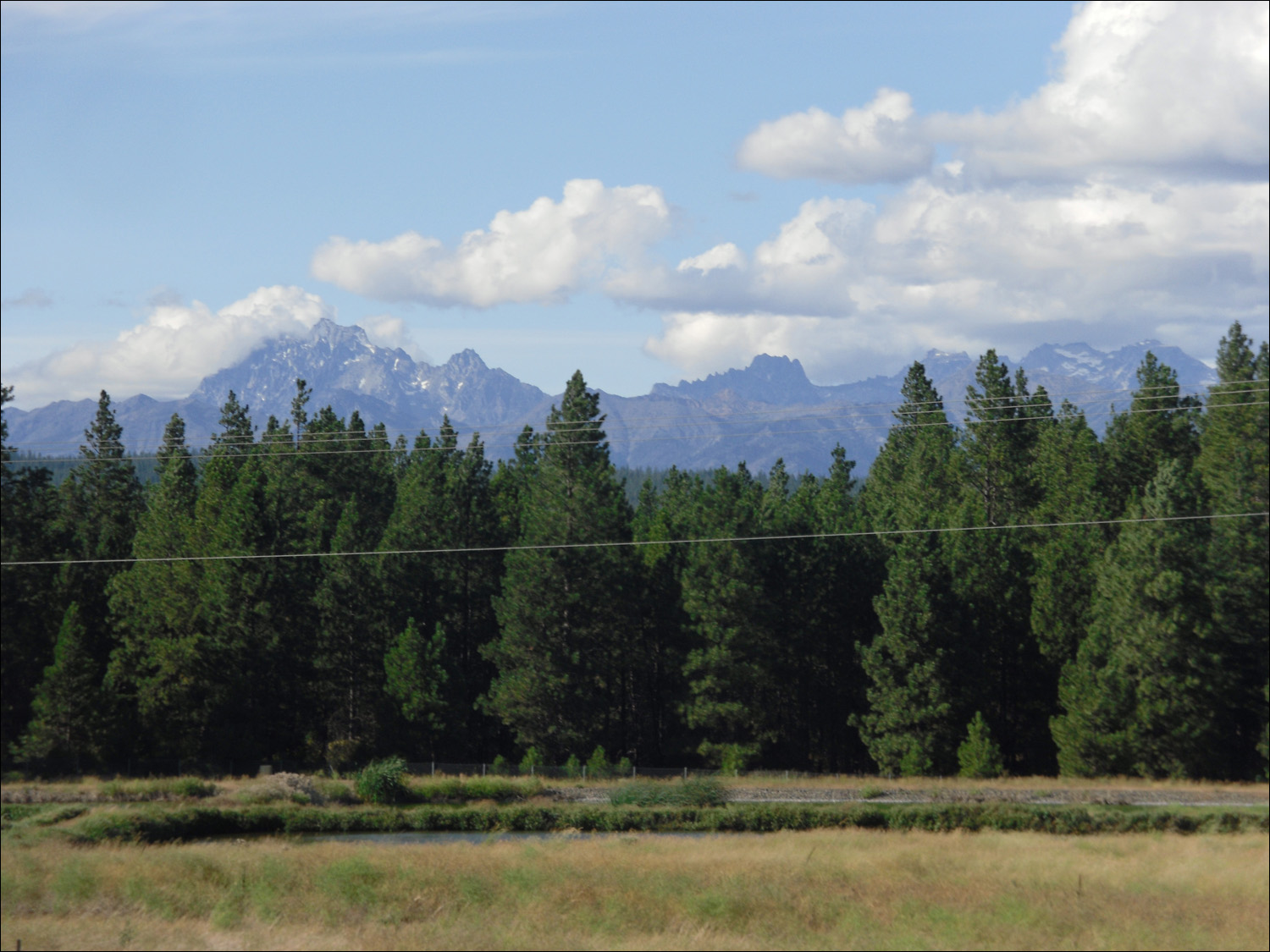 View of Wenatchee Mountain range from I90 in Washington State